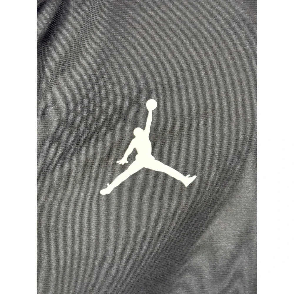 Jordan Kids Black Full Zip Track Jacket Red Tape Logo Jumpman Size 6 5-6Yrs